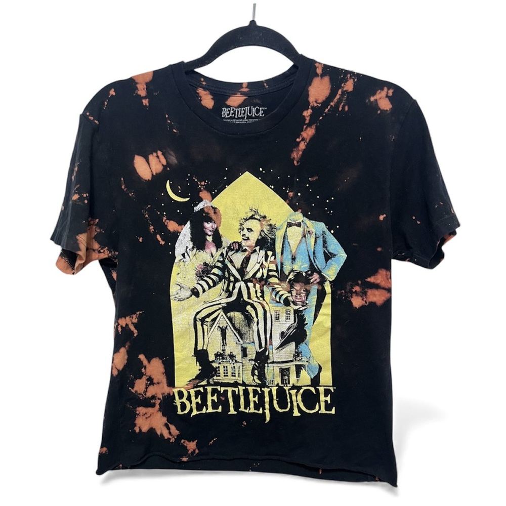 Beetlejuice Graphic T-Shirt - Black and Orange